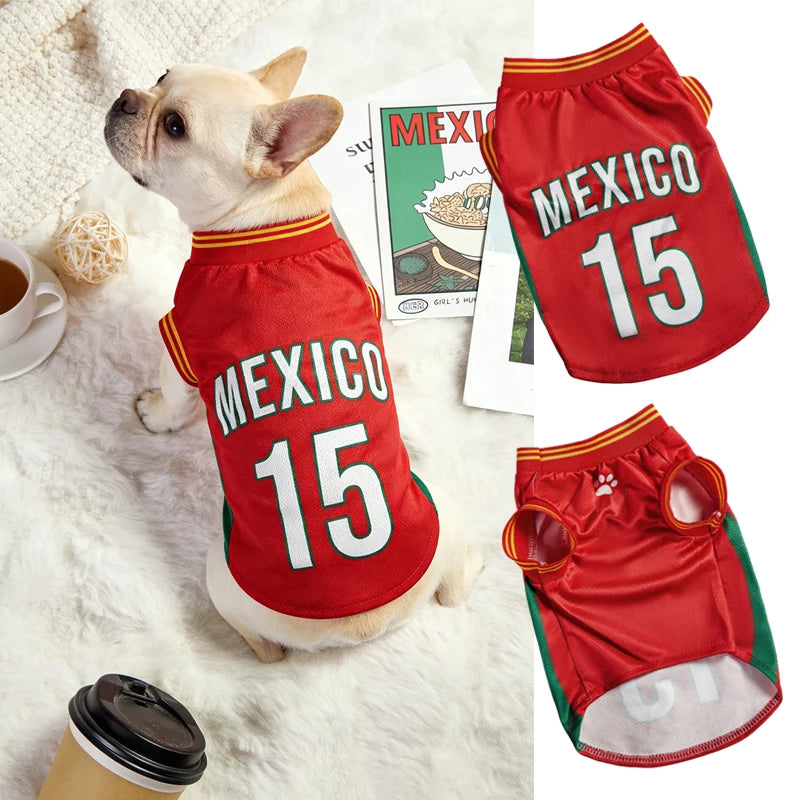 Breathable Mesh Dog Clothes Jersey For Pets Summer Shirts