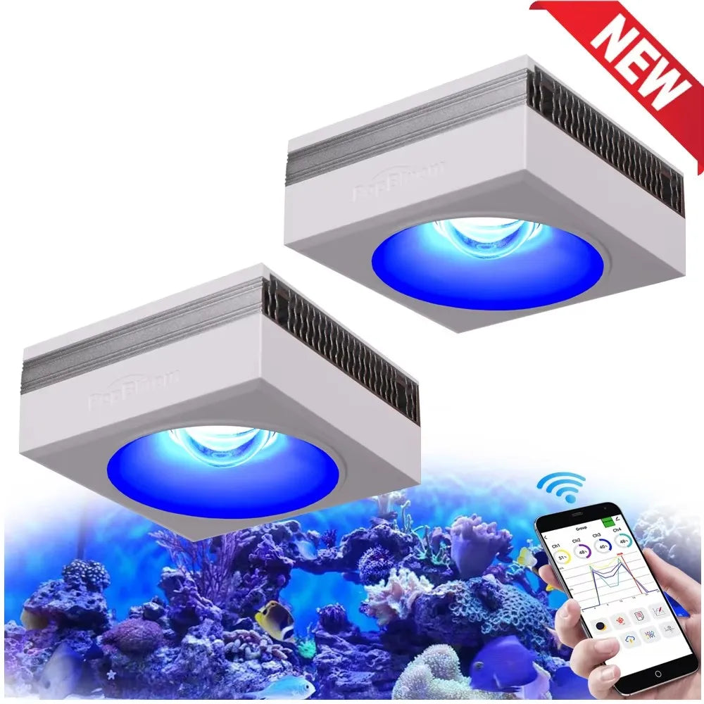 PopBloom RL90 WiFi LED Aquarium Light Full Spectrum Reef Lighting