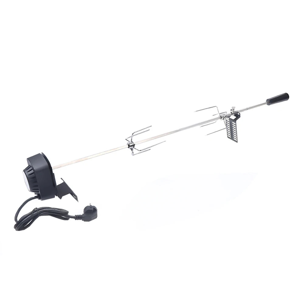 Electric BBQ Grill Spit Rotisserie Kit With Long Cable