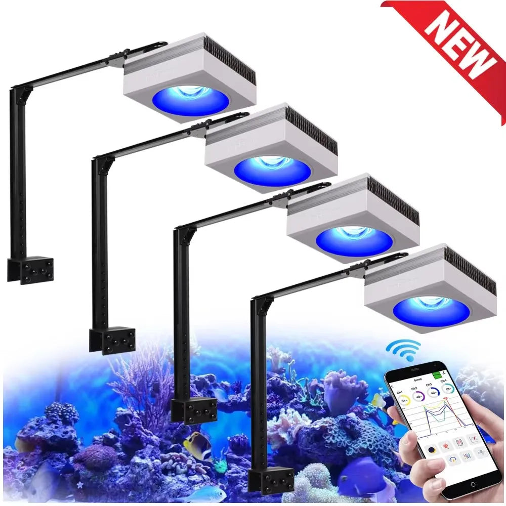 PopBloom RL90 WiFi LED Aquarium Light Full Spectrum Reef Lighting