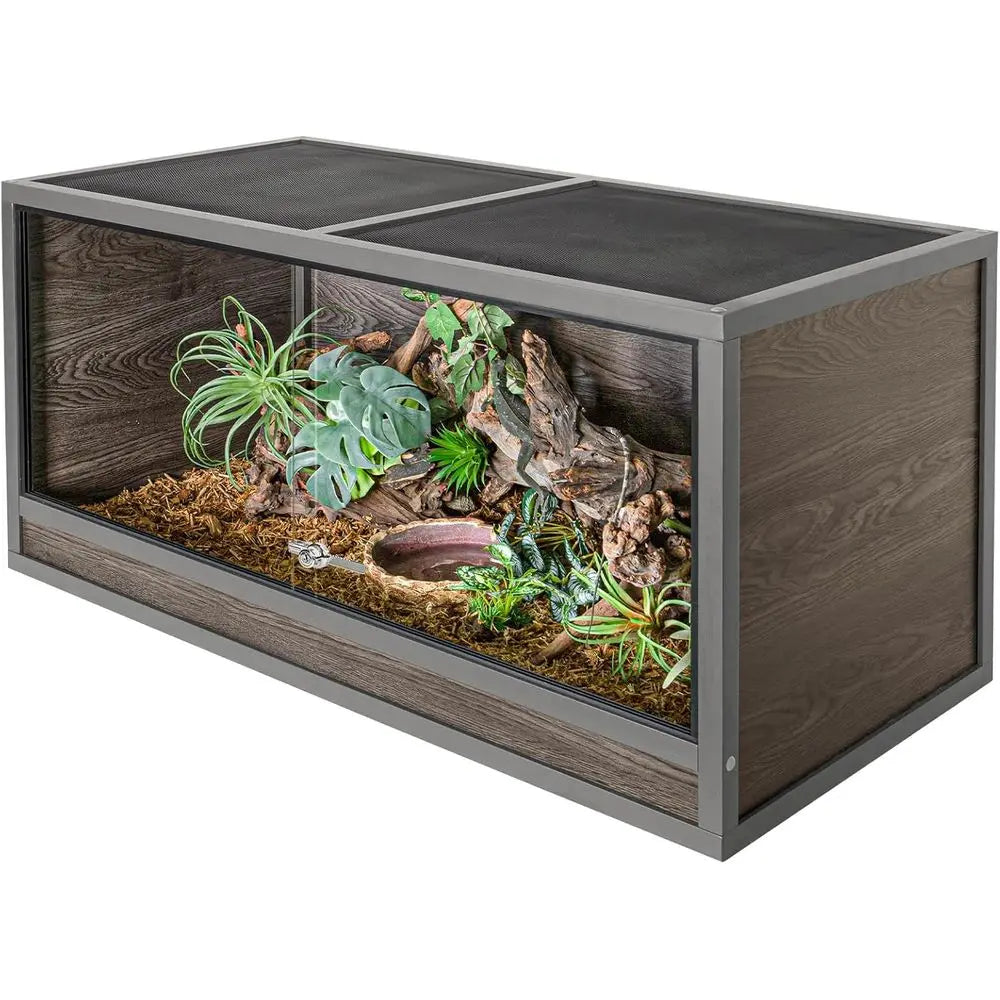 Insulated Wooden Reptile Enclosure For Bearded Dragons Sliding Door