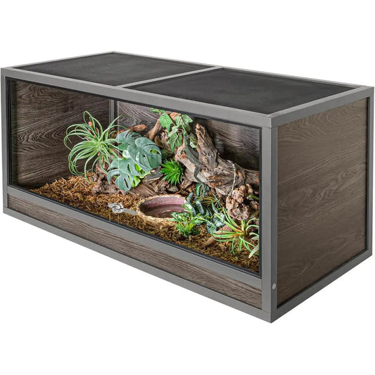 Insulated Wooden Reptile Enclosure For Bearded Dragons Sliding Door