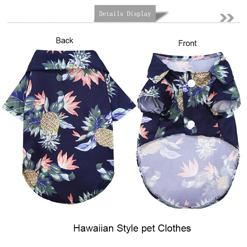 Hawaiian Style Pet Shirt For Dogs And Cats Beach Ready