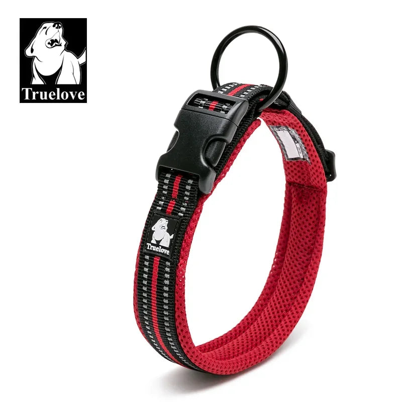 TRUELOVE Padded Reflective Nylon Dog Collar TLC5011 Adjustable Heavy Duty
