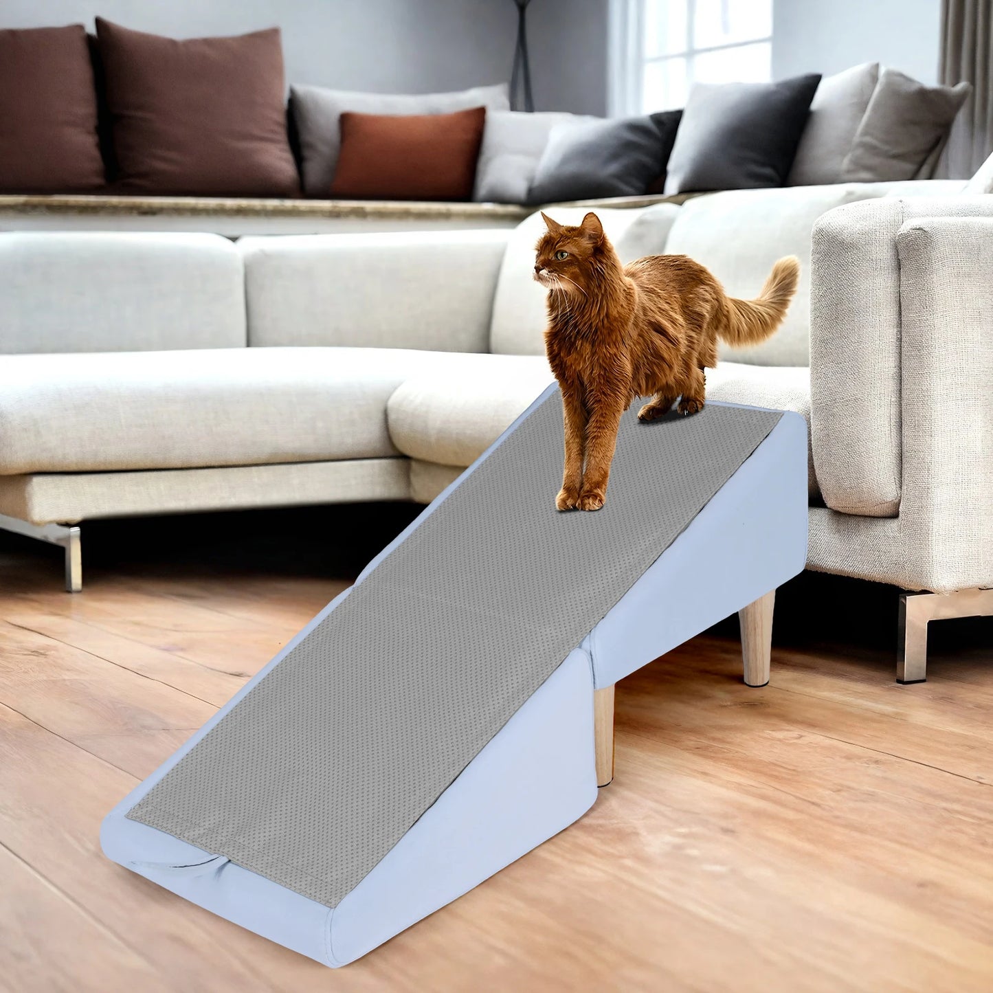 Two In One Folding Pet Ramp And Stairs For Dogs