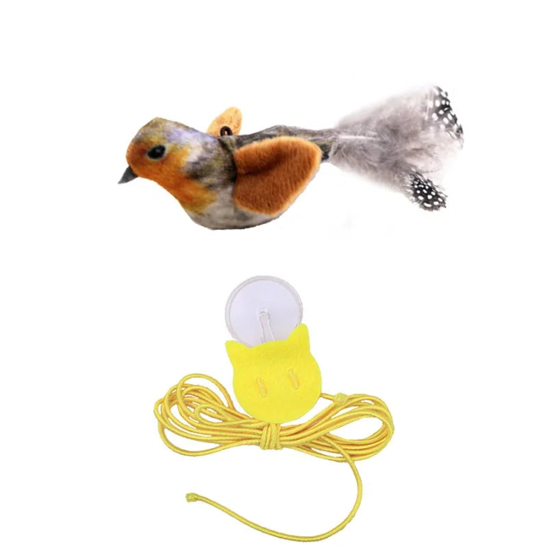 Interactive Flapping Bird Cat Toy With Realistic Chirp Sound