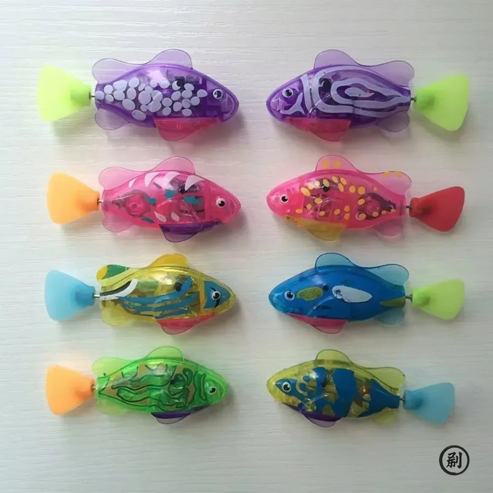 LED Inductive Robotic Cat Toy Interactive Swimming Fish Stimulates Kitten