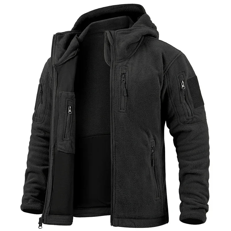 Fleece Tactical Hunting Jacket With Multi Pocket Warmth