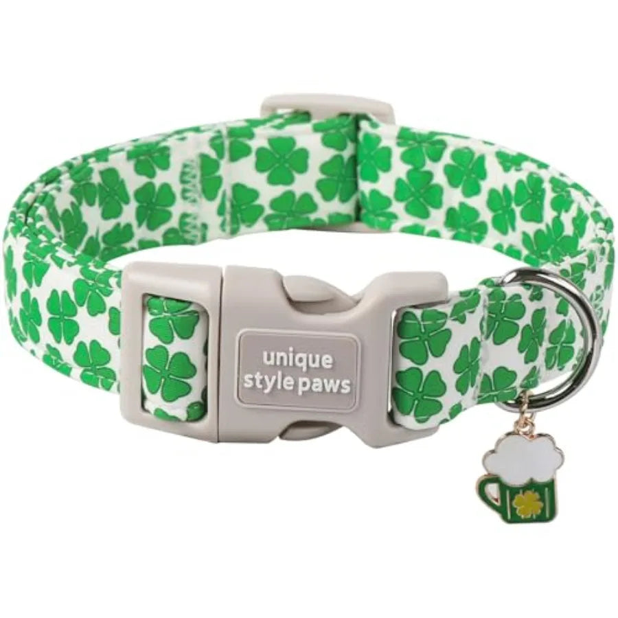 Dog Collar With Coconut Tree Pendant And Plastic Buckle For Small To Large Dogs