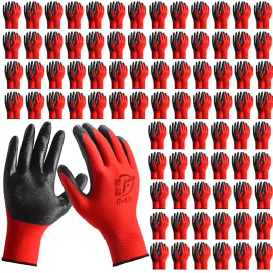 SHXI Gardening Gloves Breathable Rubber Coated for Men Women