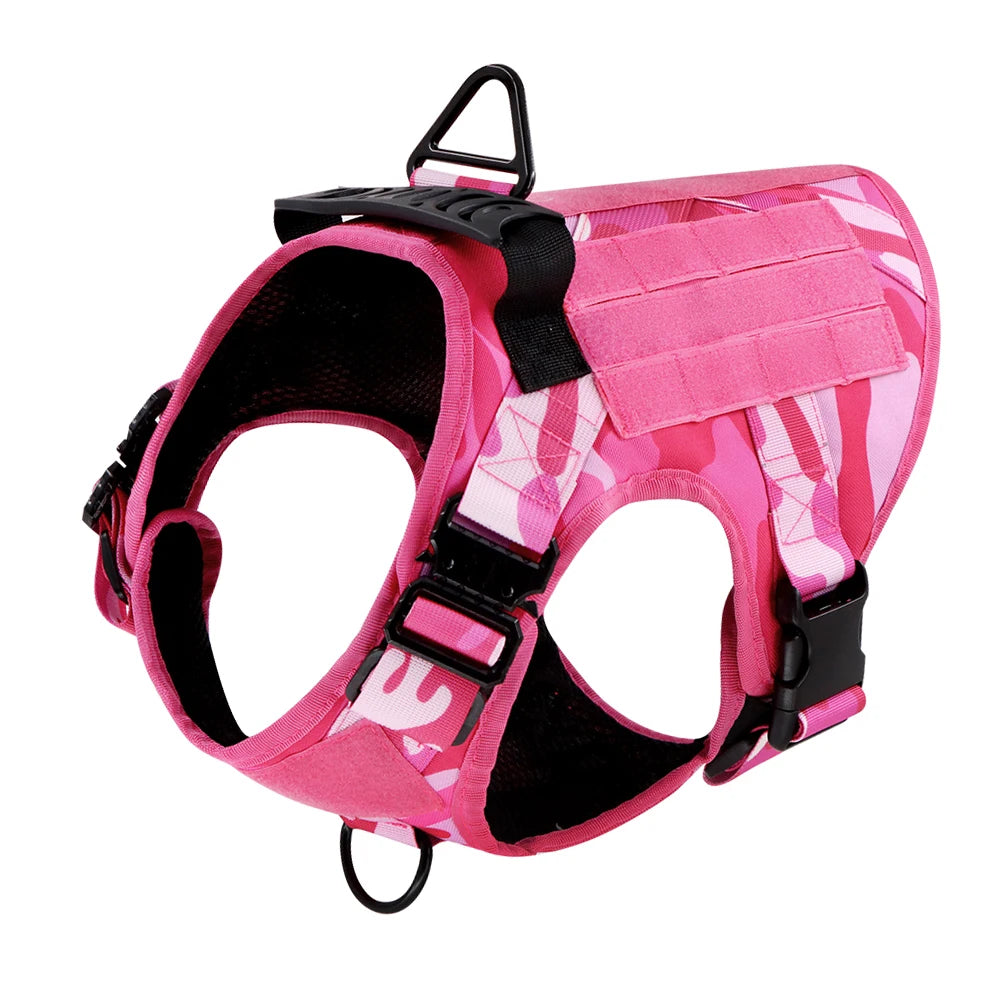 PETRAVEL Military Camouflage Dog Harness Adjustable Tactical Vest