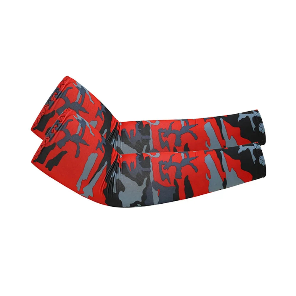 Unisex Cooling Arm Sleeves UV Sun Protection For Running