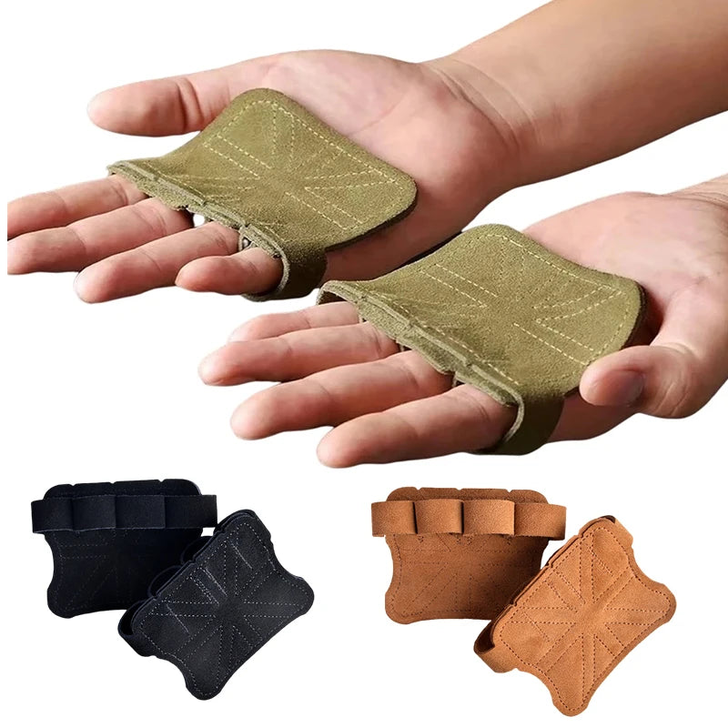 Leather Weightlifting Gloves With Palm Protection For Gym Workouts