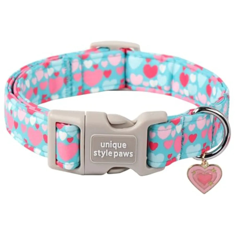 Dog Collar With Coconut Tree Pendant And Plastic Buckle For Small To Large Dogs