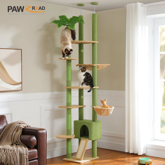 PETEPELA Cactus Cat Tree Floor to Ceiling Adjustable Height Tower