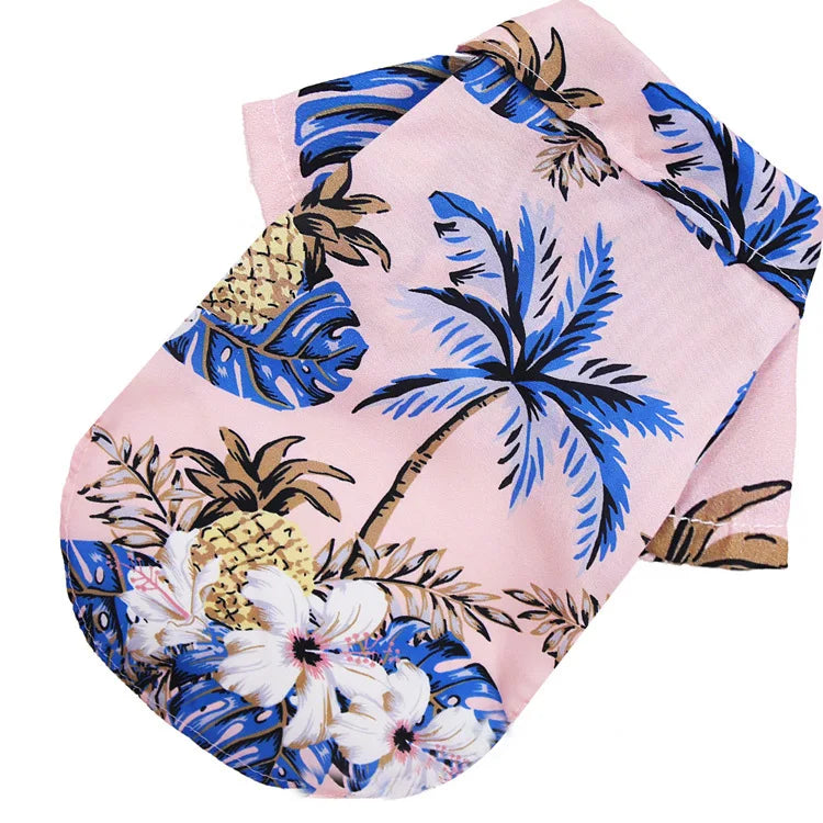 Hawaiian Style Pet Shirt For Dogs And Cats Beach Ready