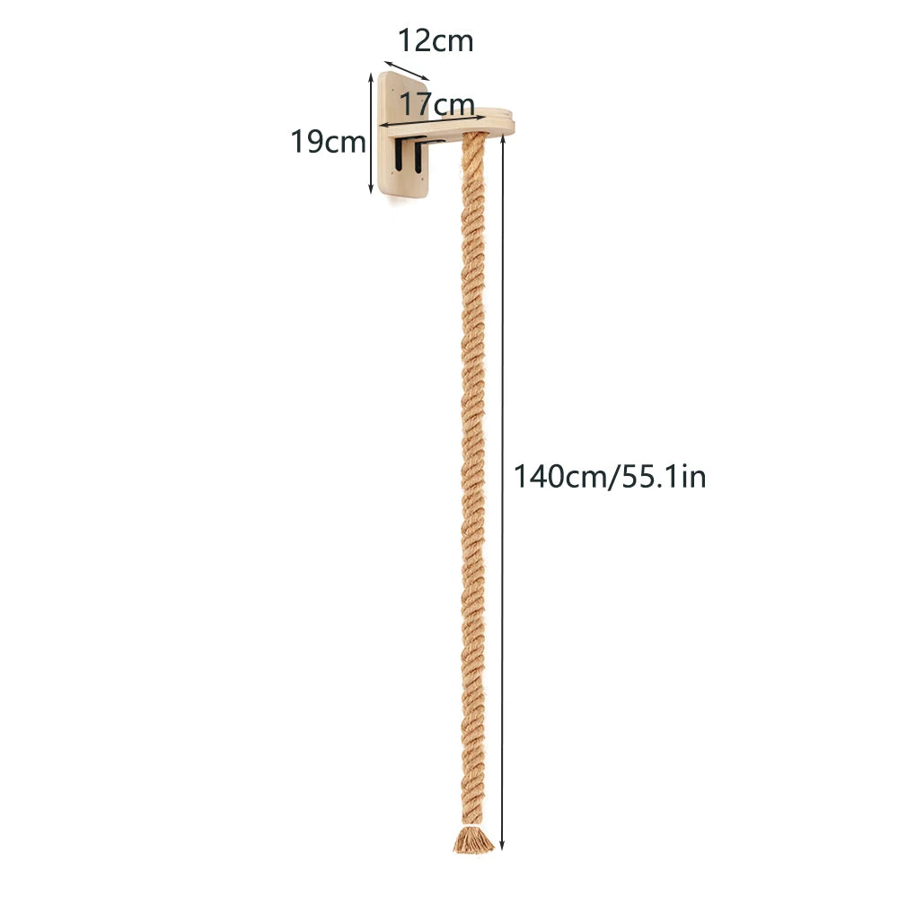 PETRAVEL Cat Climbing Shelf and Rope Tree Wall Mounted Post