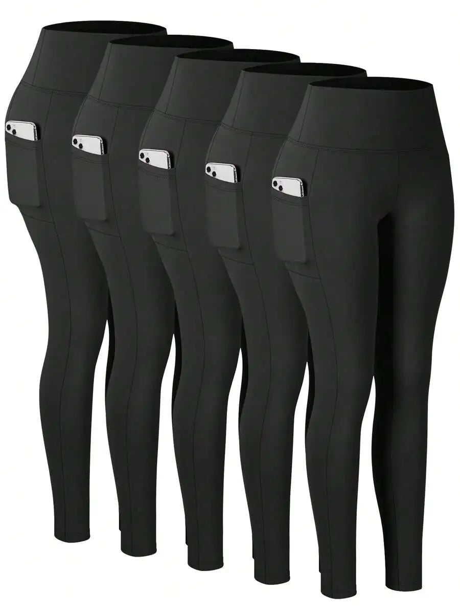 Women's High Waist Leggings With Side Pockets For Yoga And Workout