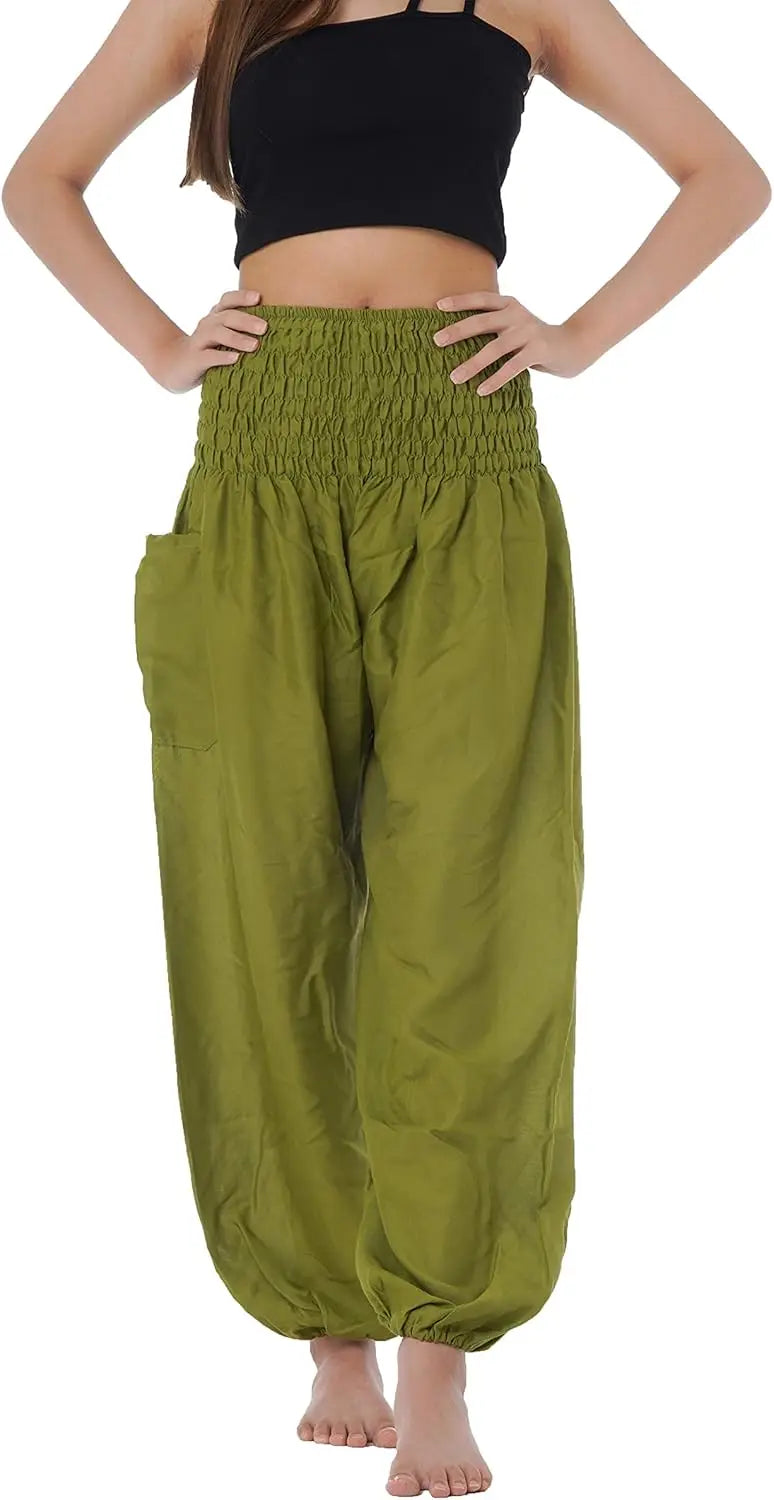 Harem Pants For Women Yoga Boho With Pockets Comfortable