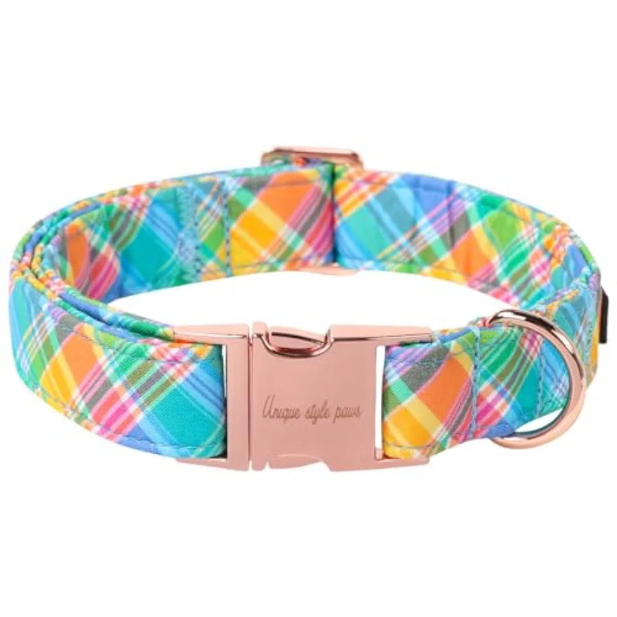 Dog Collar With Coconut Tree Pendant And Plastic Buckle For Small To Large Dogs