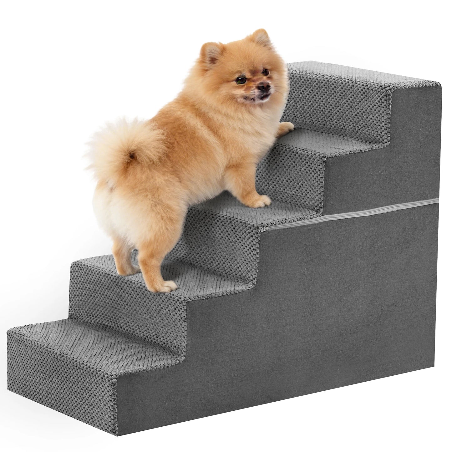 Curved Step Dog Ramp Stairs For Small Dogs Non-Slip Indoor