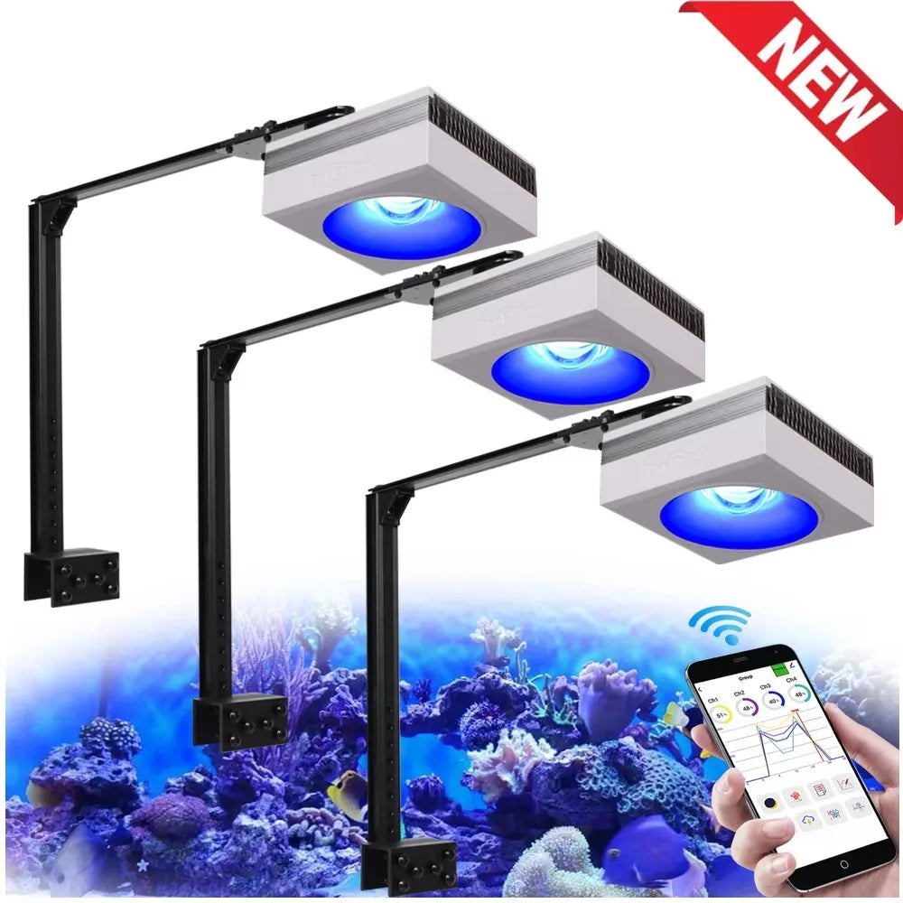 PopBloom RL90 WiFi LED Aquarium Light Full Spectrum Reef Lighting