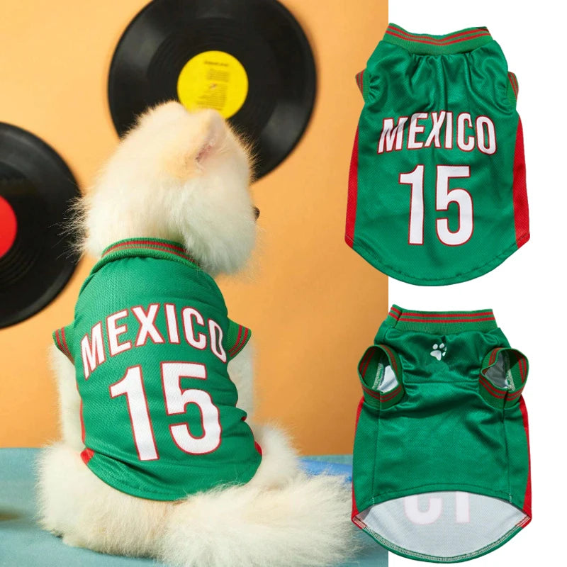 Breathable Mesh Dog Clothes Jersey For Pets Summer Shirts
