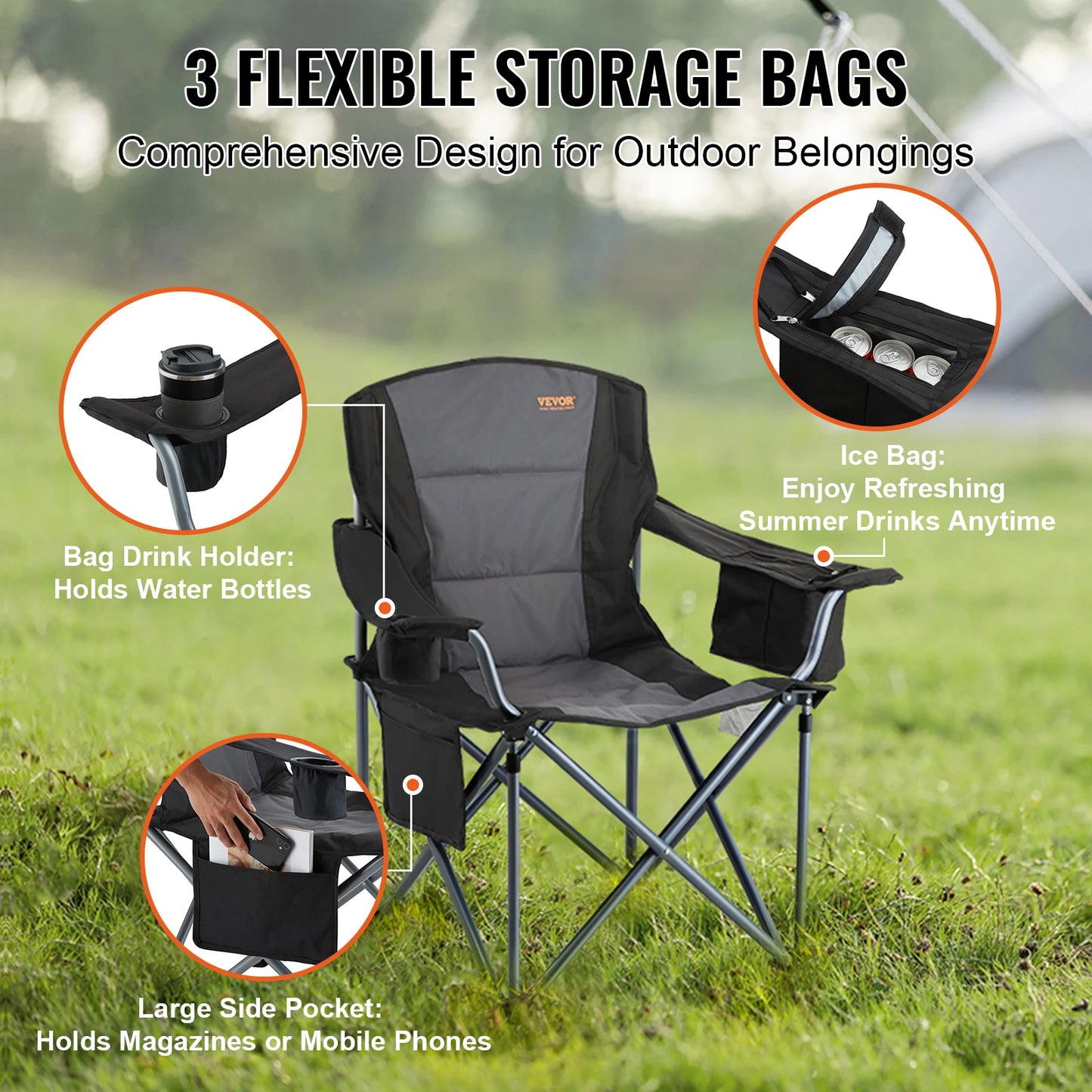SucceBuy Outdoor Folding Camping Chair Ultralight Portable Beach Hiking