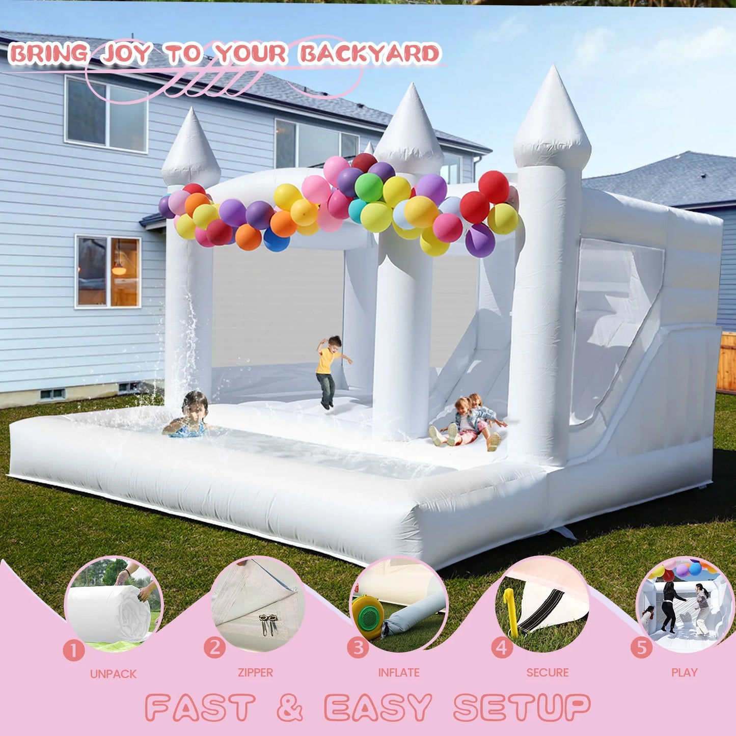 RTS Inflatable Commercial PVC Castle Bounce House for Events