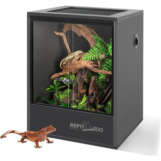 PVC Reptile Enclosure With Sliding Door And Ventilated Top