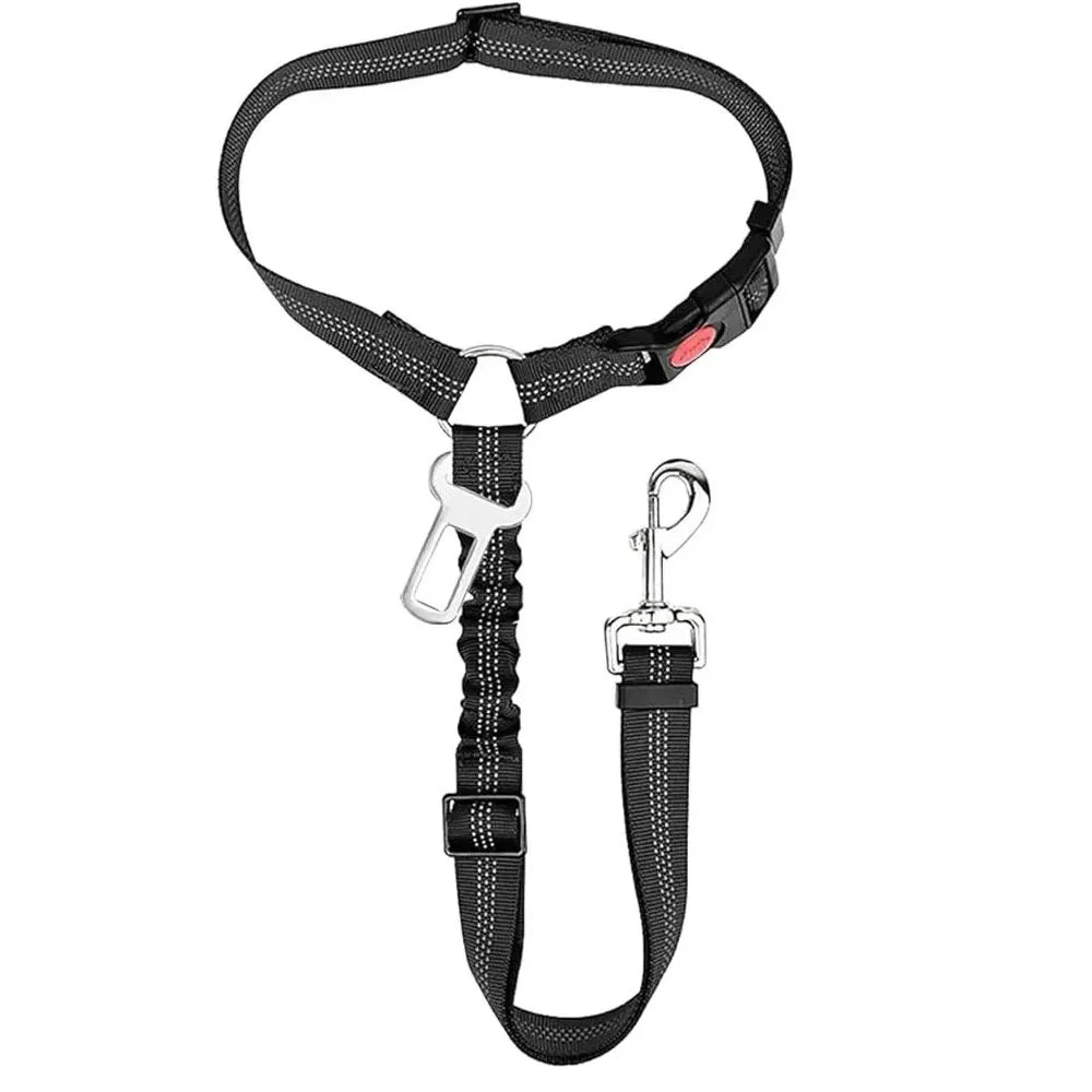 Dog Car Seatbelt Headrest Restraint Reflective Safety Tether
