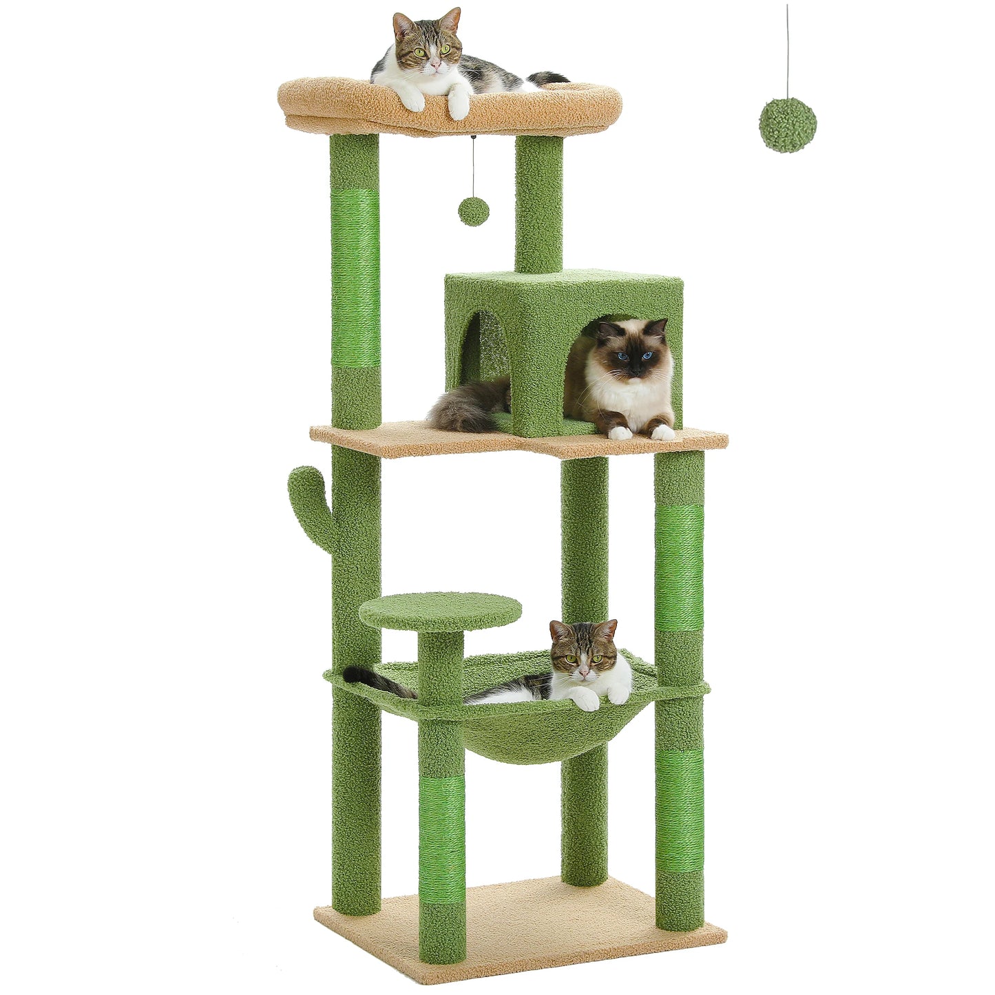 PAWZ Road Cat Tree Indoor Multi Level Tower With Hammock