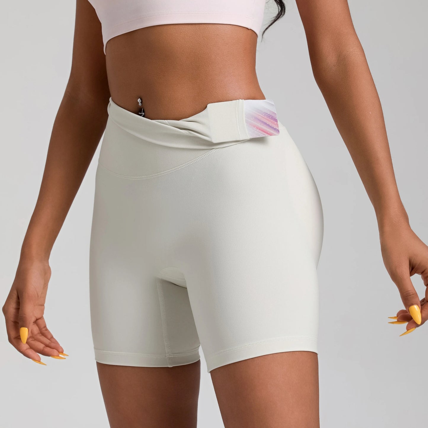 Women High Waist Yoga Shorts With Pocket For Fitness Training