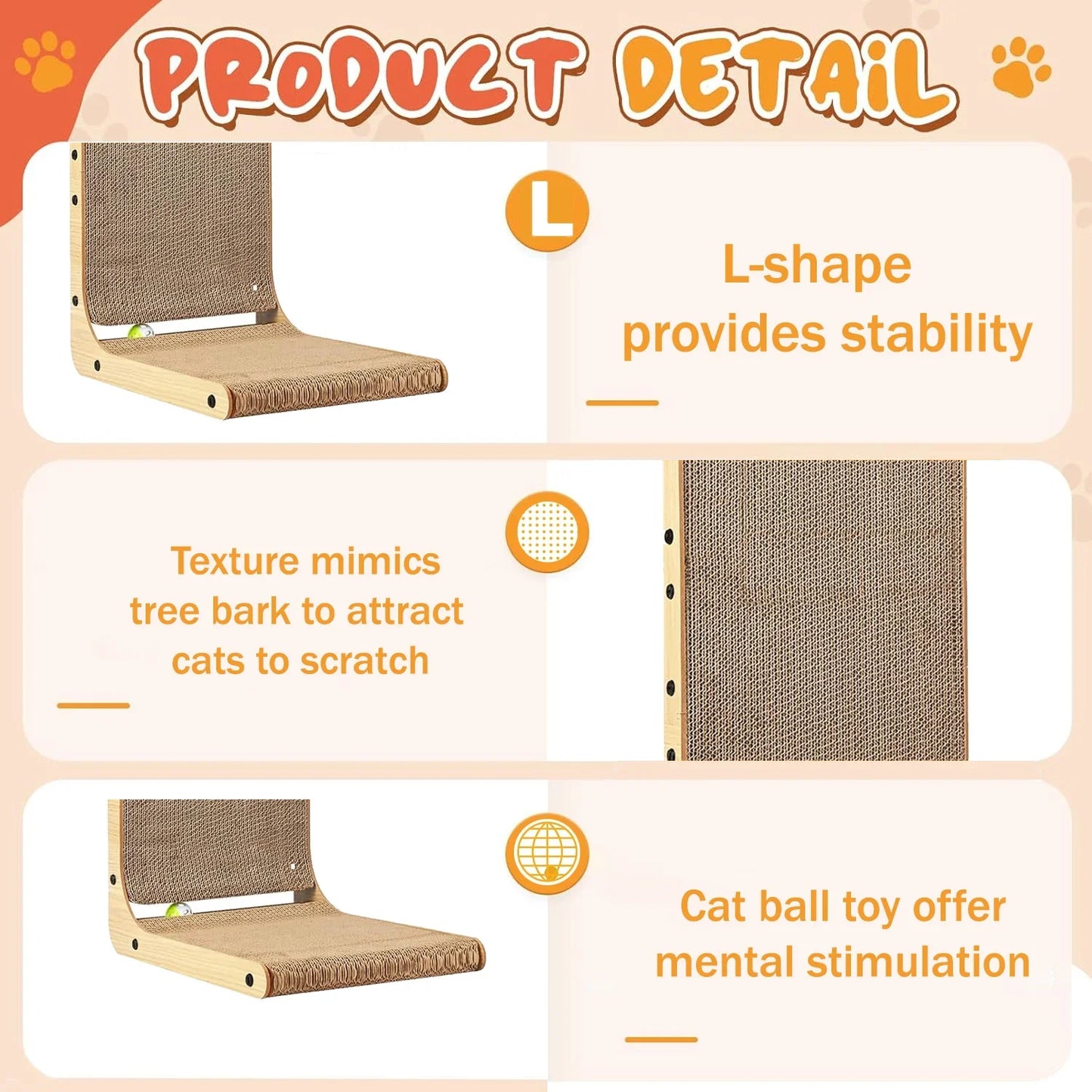 L Shape Cat Scratching Post Indoor Furniture Protector 2 Pack