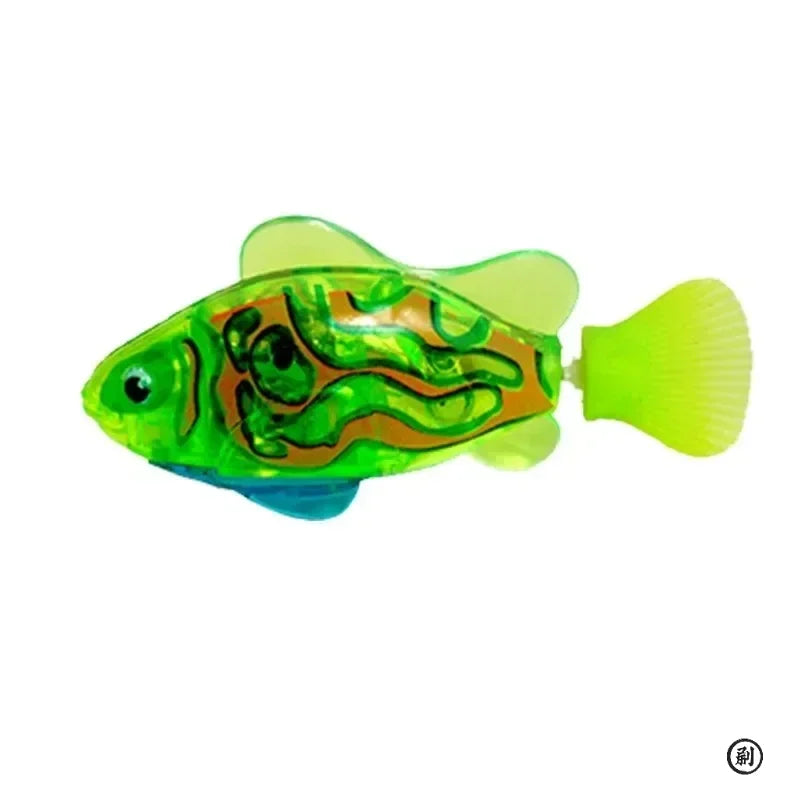 LED Inductive Robotic Cat Toy Interactive Swimming Fish Stimulates Kitten