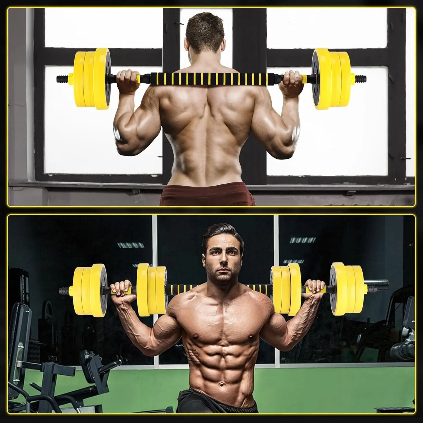 HiMISS 44 Lb 2 In 1 Adjustable Dumbbell Set For Home Gym