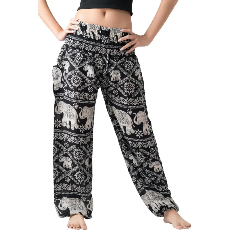 Harem Pants For Women Yoga Boho With Pockets Comfortable