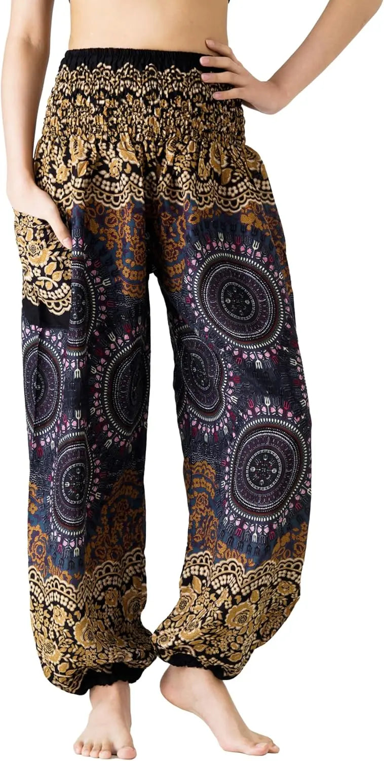 Harem Pants For Women Yoga Boho With Pockets Comfortable