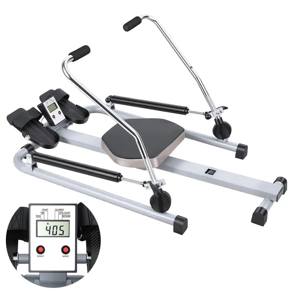 Hydraulic Rower With LCD Monitor For Home Aerobic Fitness