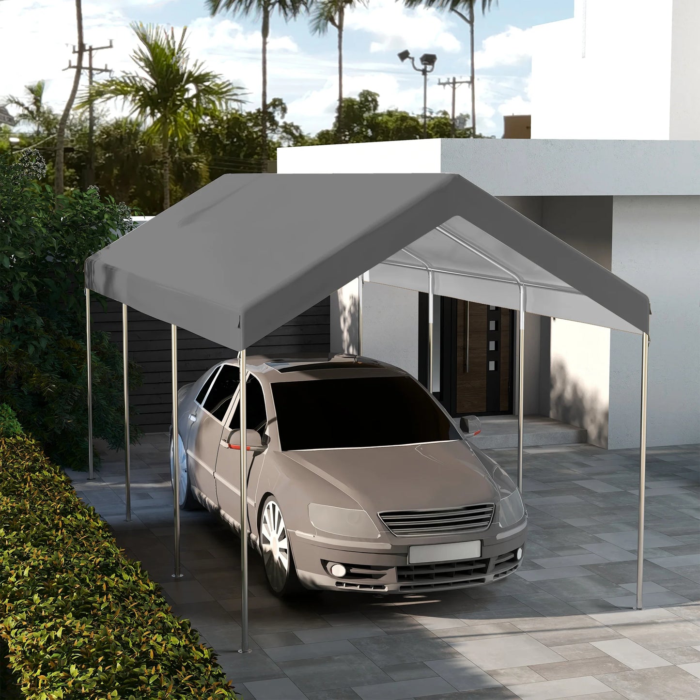 Carport Canopy Replacement Cover With Bungee Cords