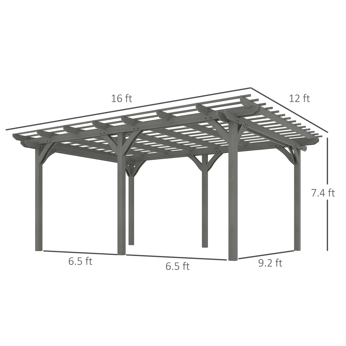 Wooden Pergola Gazebo With Stable Structure For Outdoor Use