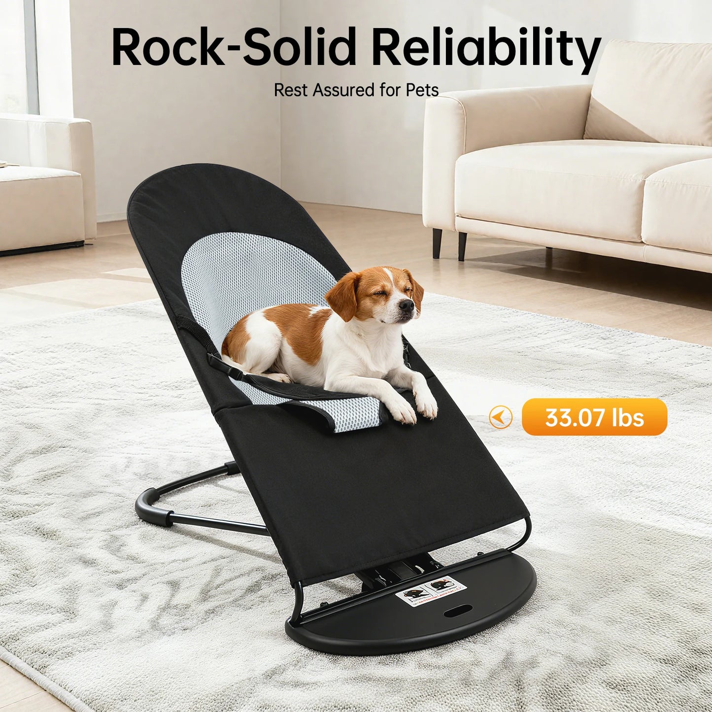Pet Rocker Bed Foldable Rocking Chair for Small Dogs