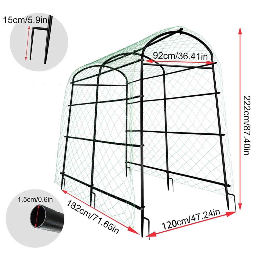 Wisfor U Shaped Metal Garden Plant Trellis For Climbing Vegetables