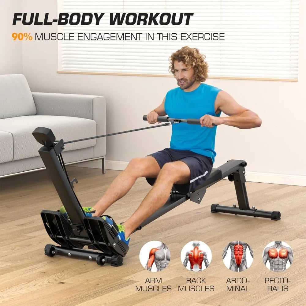 YTYIN Foldable Magnetic Rowing Machine For Home Fitness
