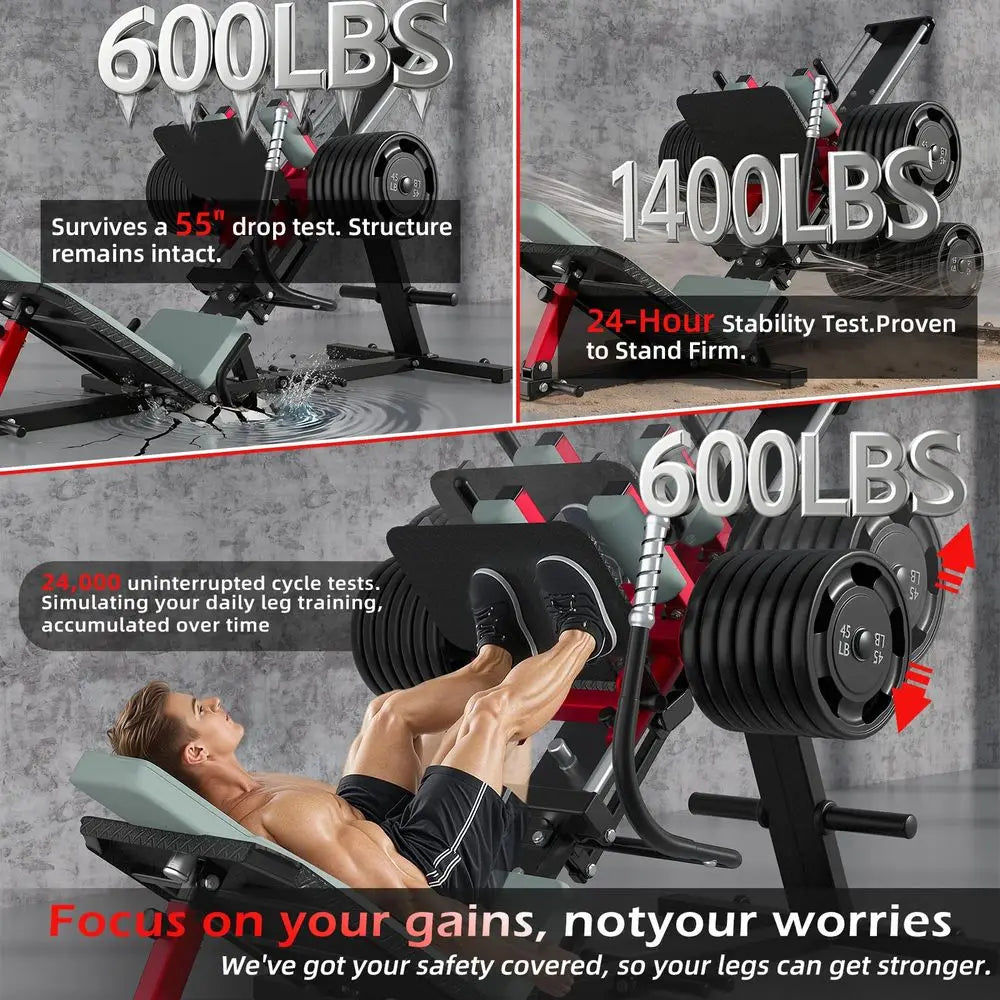 YTYIN 2-In-1 Squat Leg Press Machine Home Gym