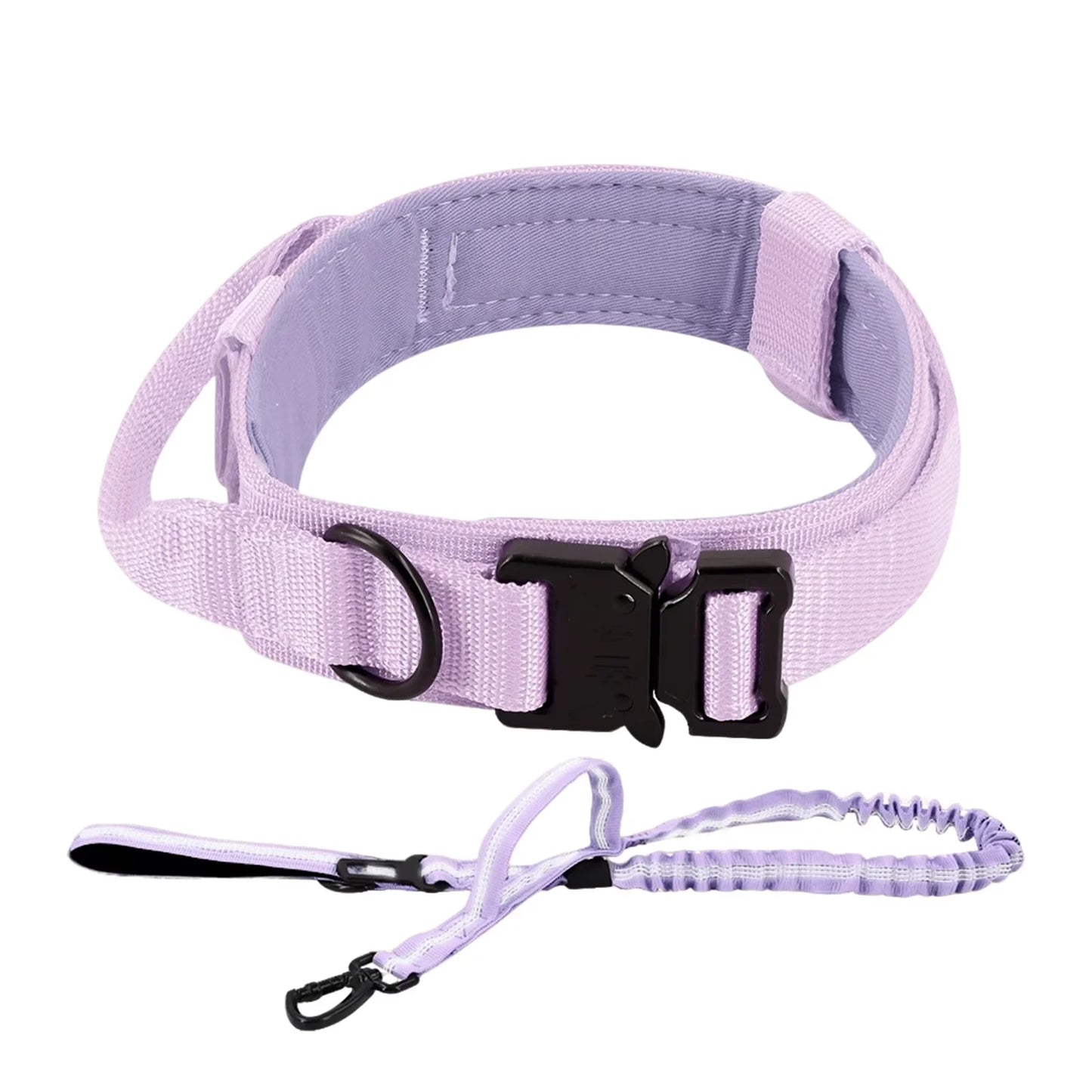 Adjustable Tactical Dog Training Collar And Leash Set With Handle