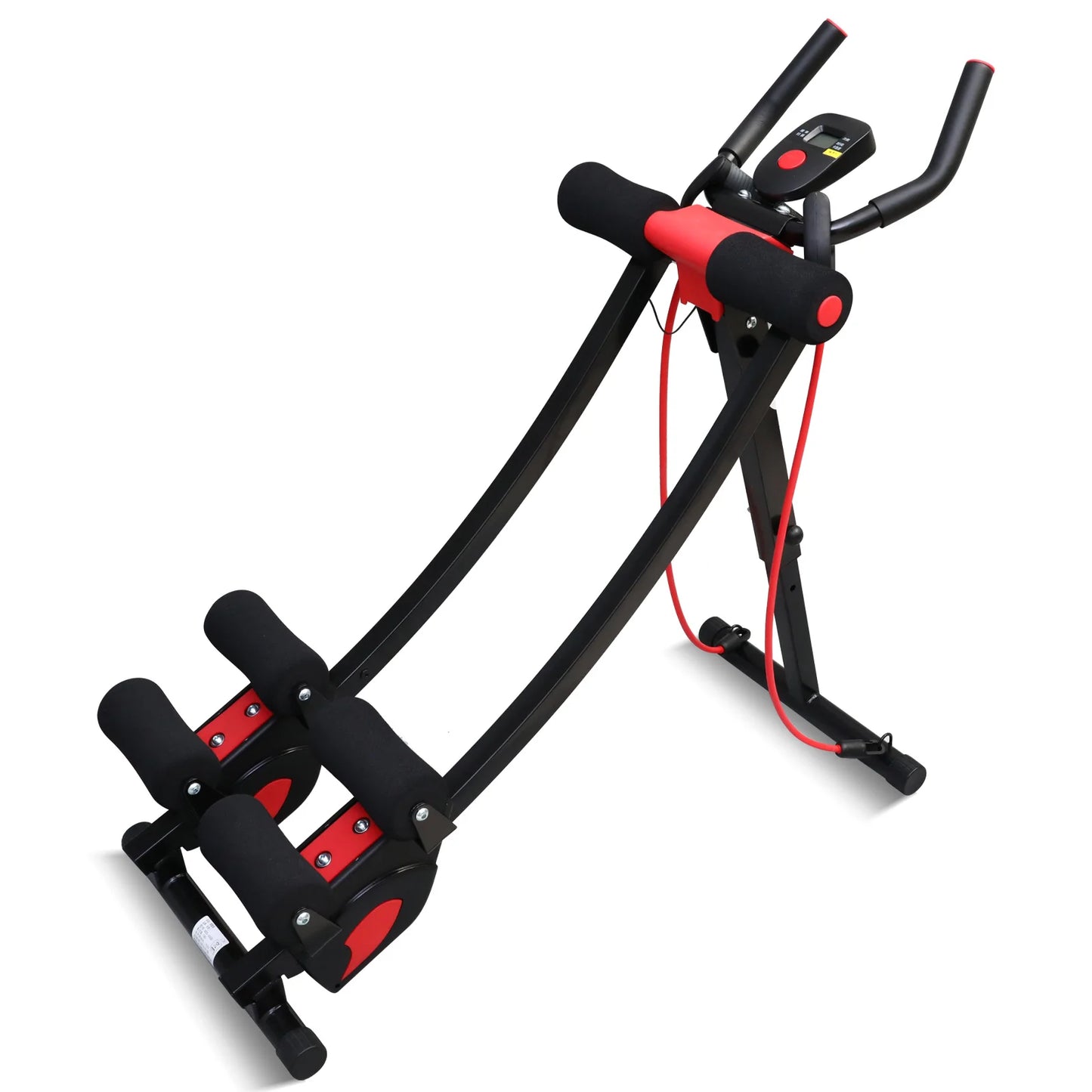 Abdominal Roller Machine With Adjustable Height And Foldable Design