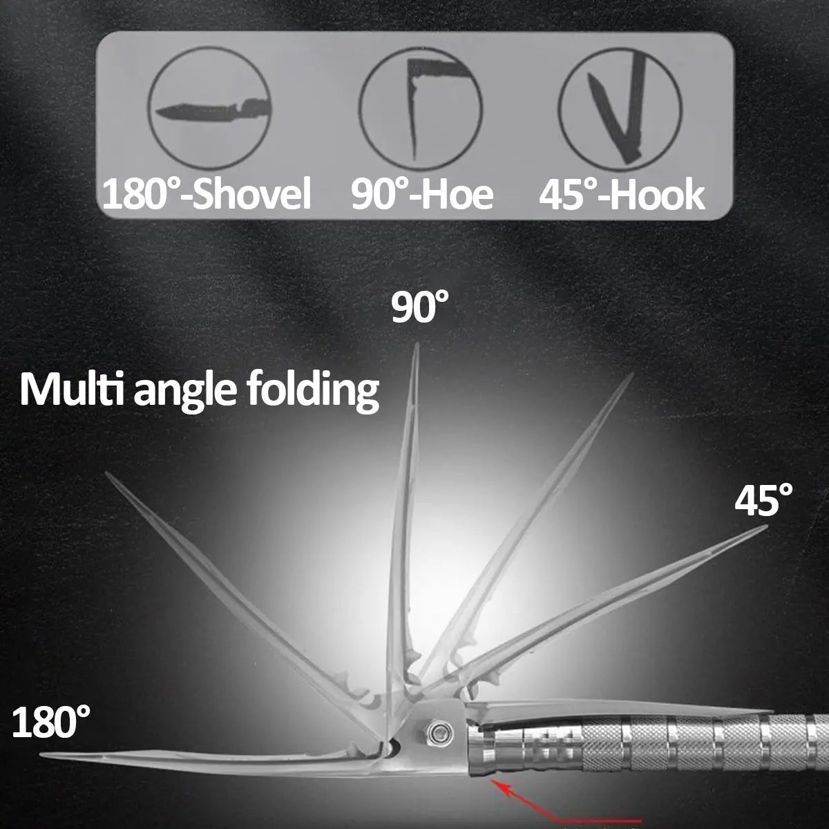 Skywolfeye Foldable Military Shovel for Outdoor Survival and Camping