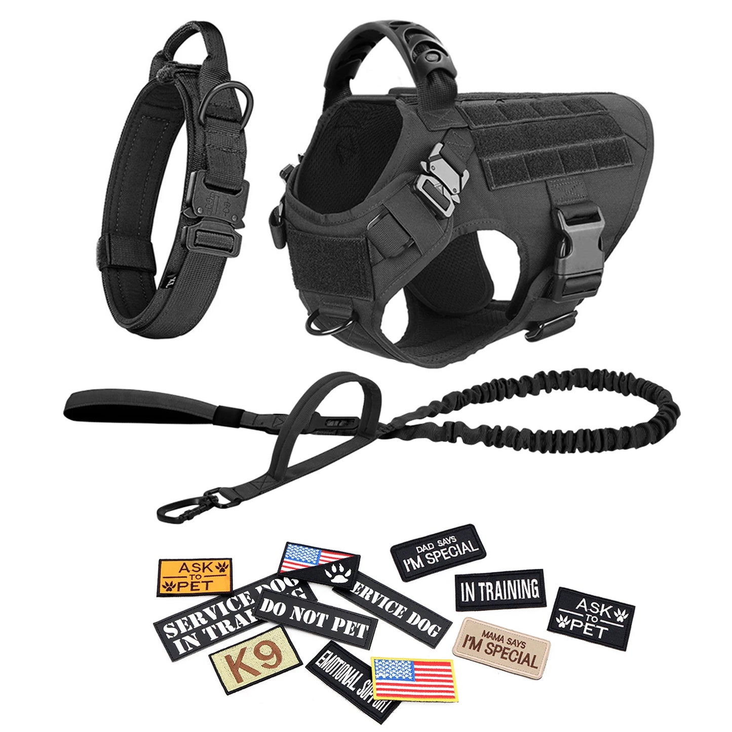 PETRAVEL Tactical Dog Harness Vest For Training And Walking