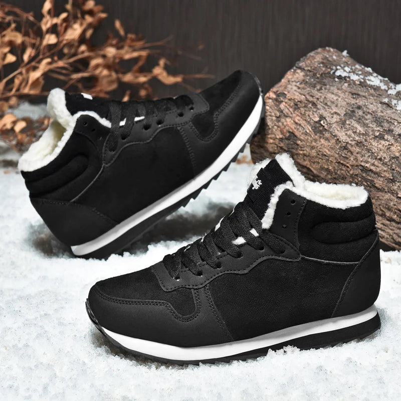 TNRT Winter Snow Boots for Men and Women Plush Waterproof